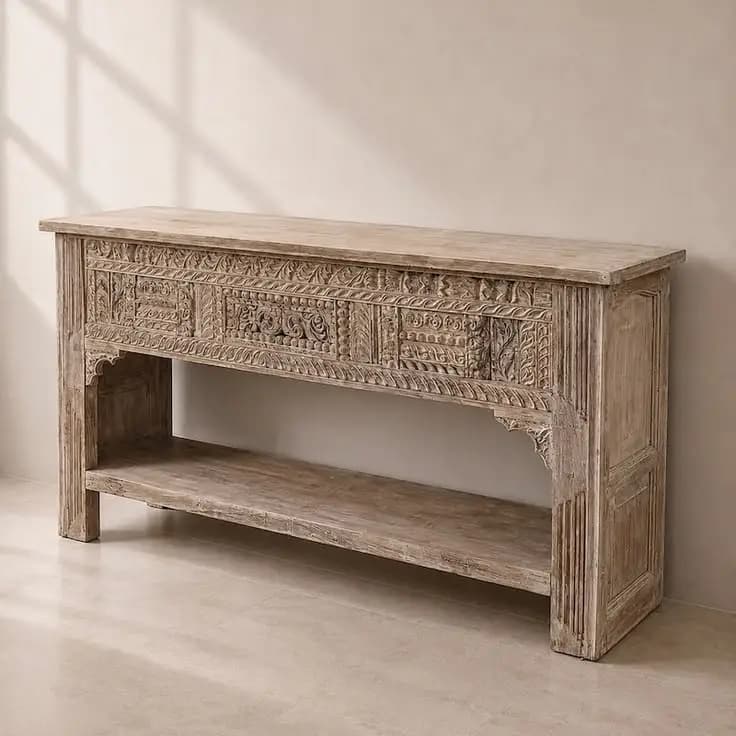 Carved console