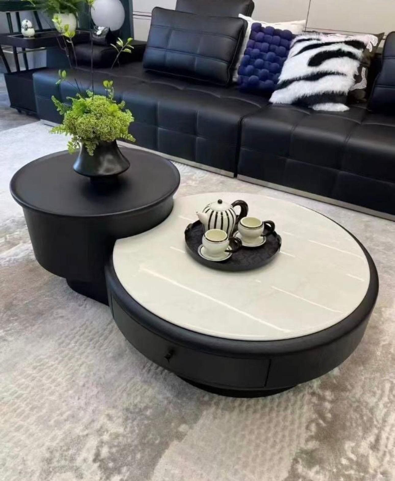 Luxe Round Marble Center Table