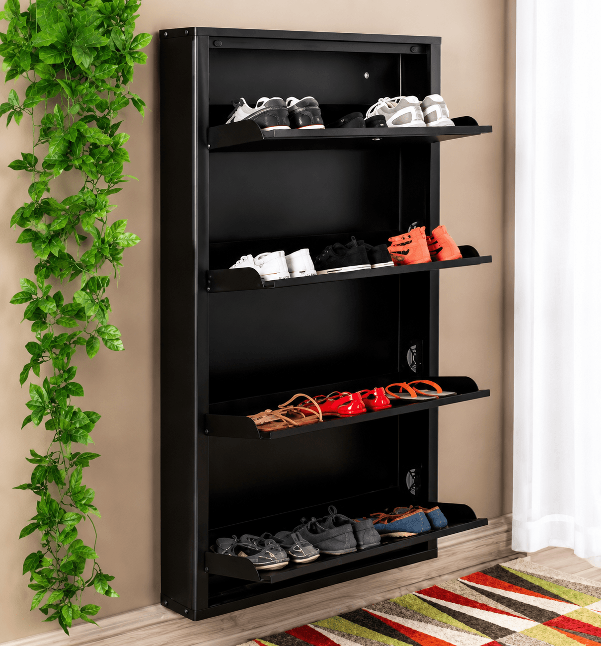 Modern Open Shoe Cabinet