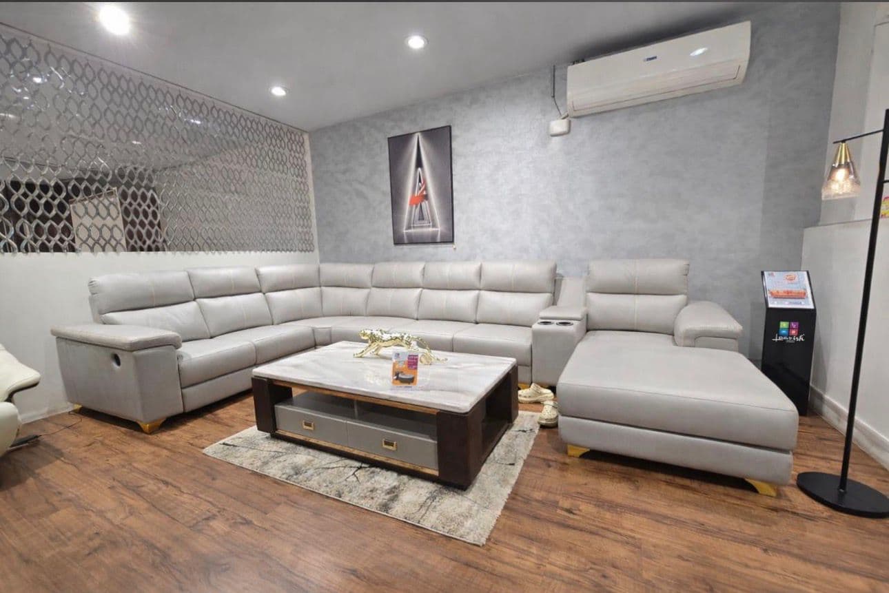 L-Shaped Recliner Sofa Set