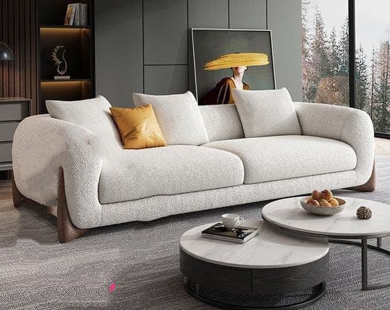 Modern Curved 3-Seater Sofa