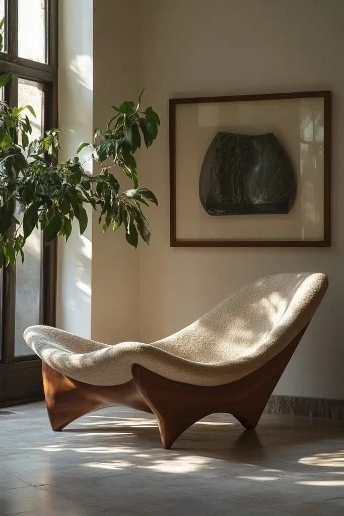 Sculptural lounge chair